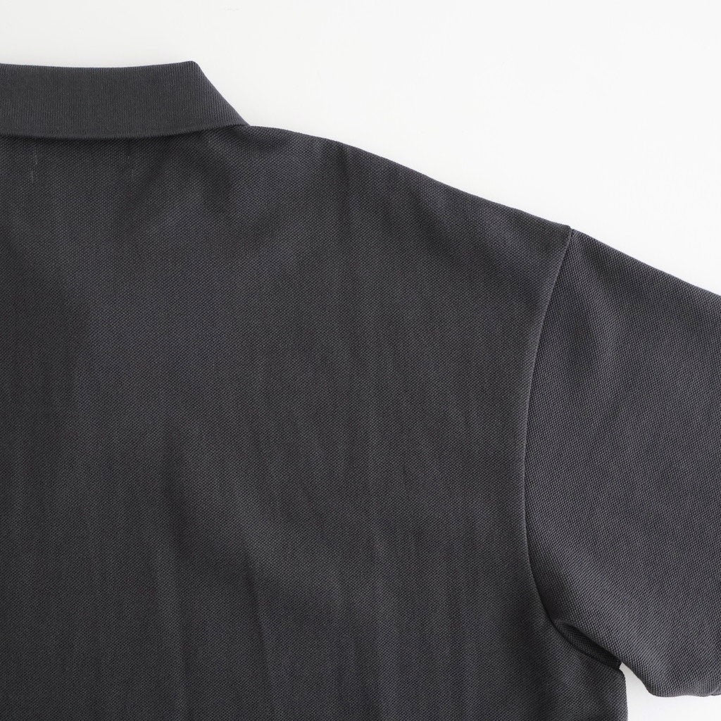 Cotton Pique Jersey S/S Skipper Polo #CHARCOAL [GU261-70416]