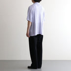 COTTON SHEER KNIT OPEN COLLAR SHIRT #LAVENDER [YK25SS0964S]