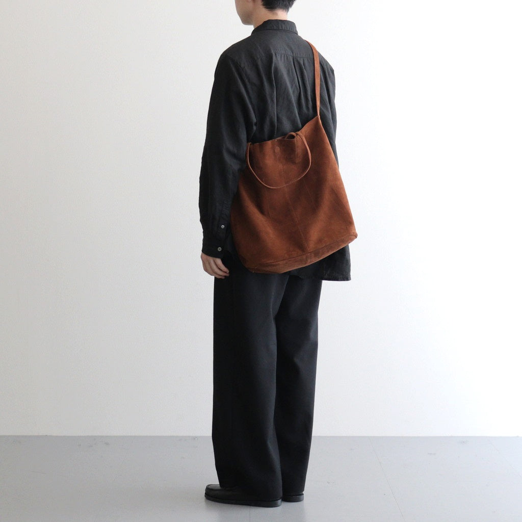3WAY LARGE TOTE （OIL SUEDE） #BROWN [L-1]