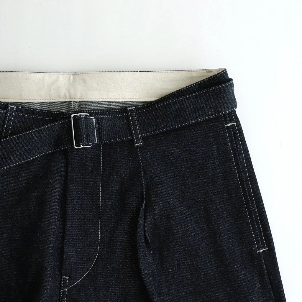 Selvage Denim Belted Pants #INDIGO_RIGID [GU261-40064RB]