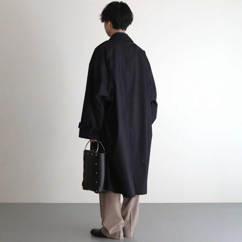 Solotex Twill Oversized Coat #BLACK [GU243-10328B]