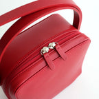 LEATHER SHOULDER BAG MADE BY AETA #RED [A25AB03AE]