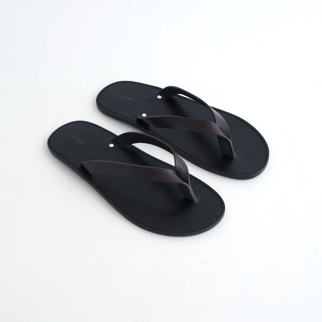 Leather Thong Sandals #D/BRN [12611018]