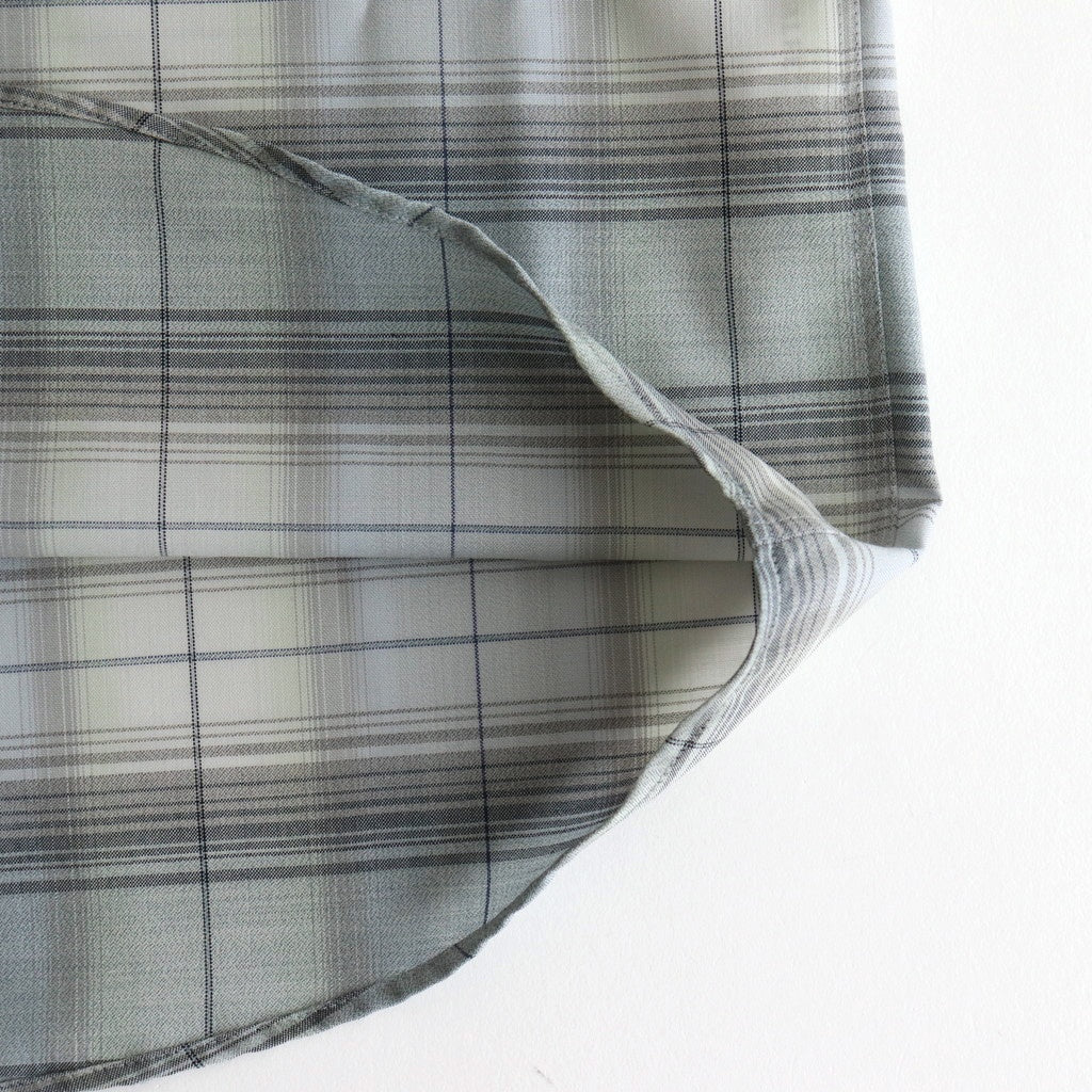 SUPER LIGHT WOOL CHECK SHIRT #BLUE GREEN CHECK [A25SS01LC]