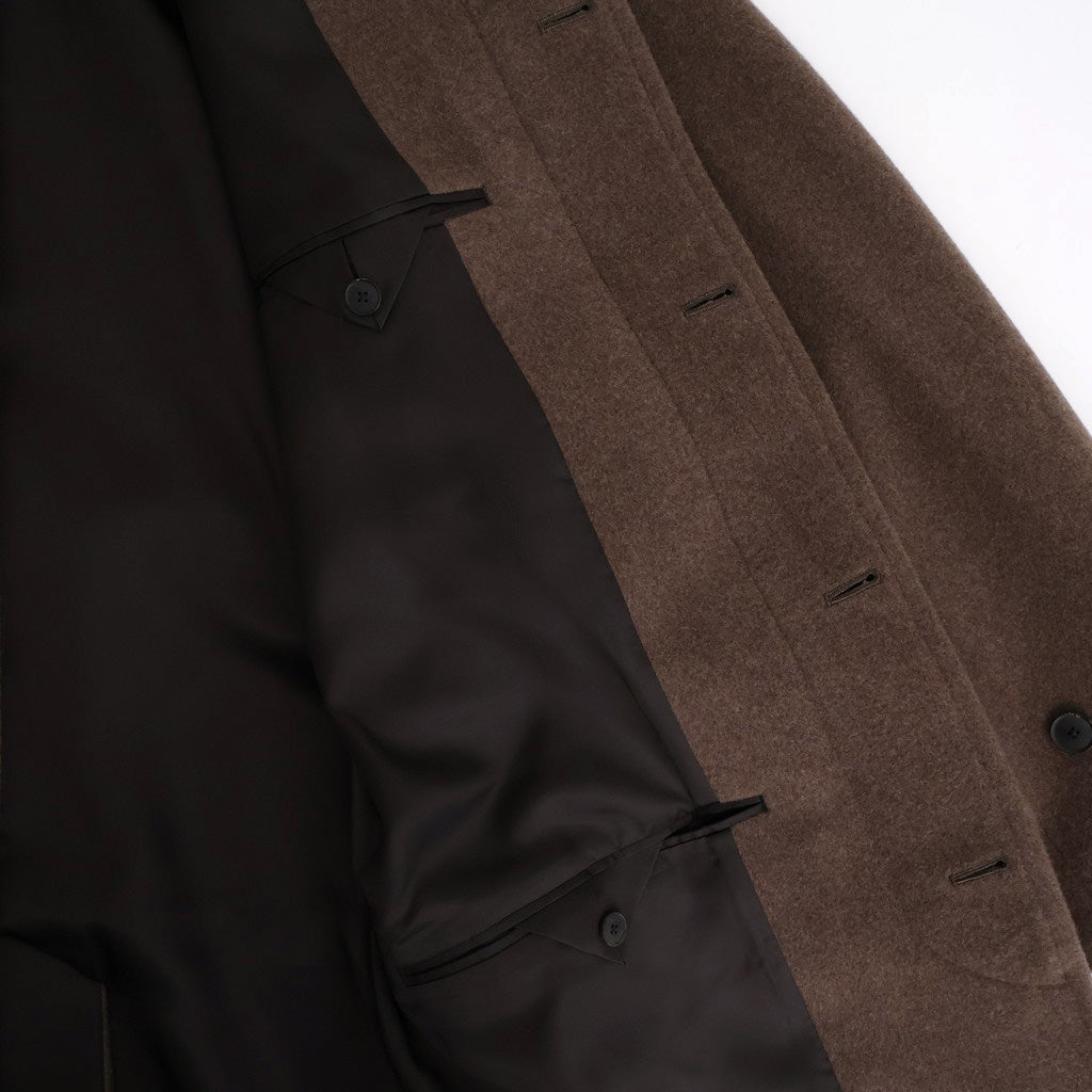 SUPER FINE WOOL MOSSER SOUTIEN COLLAR COAT #TOP BROWN [A25AC01WM]
