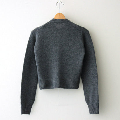 WOOL CASHMERE SILK KNIT CARDIGAN #GRAY [A24AC01WC]