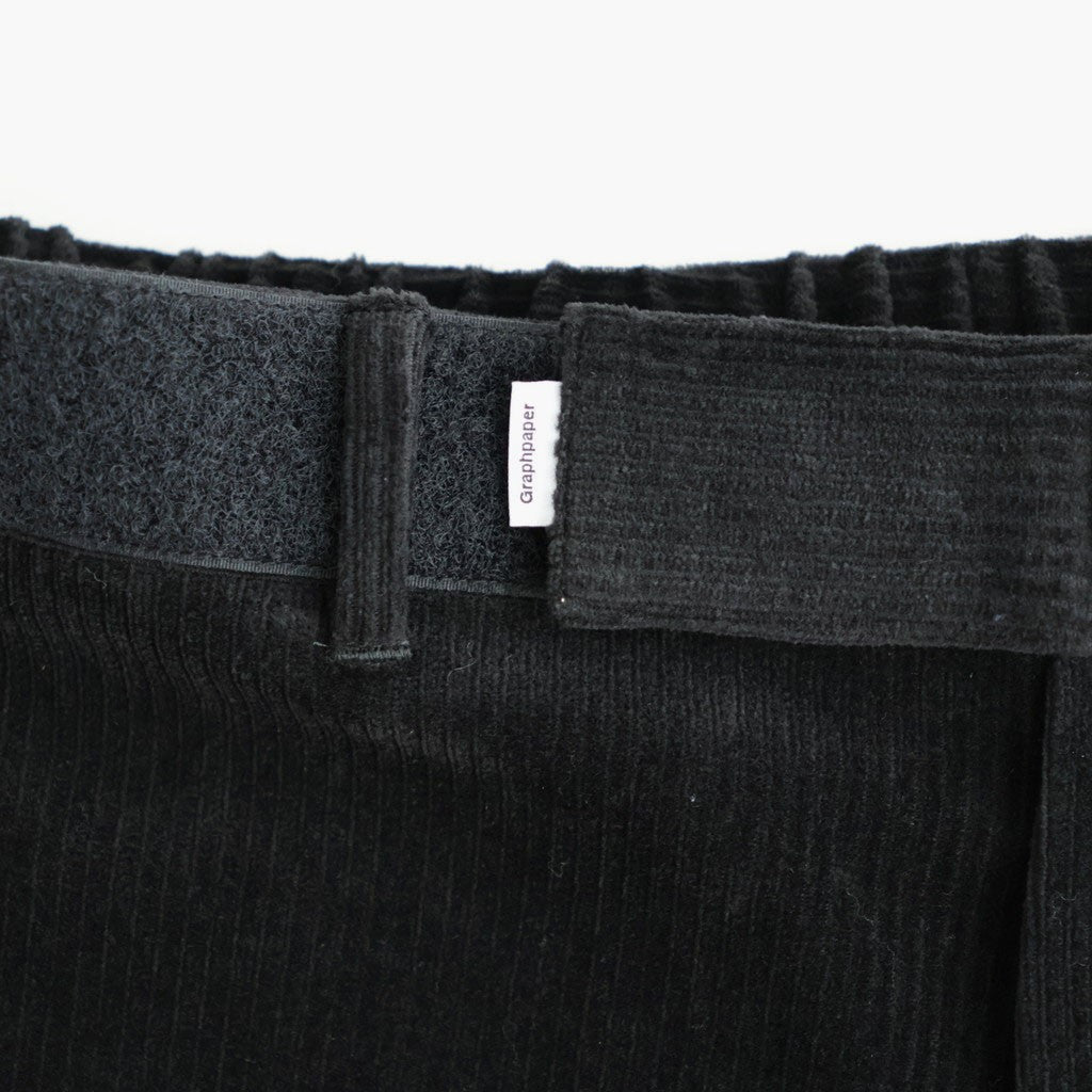 Soft Knit Corduroy Wide Tapered Chef Pants #BLACK [GM263-40112B]