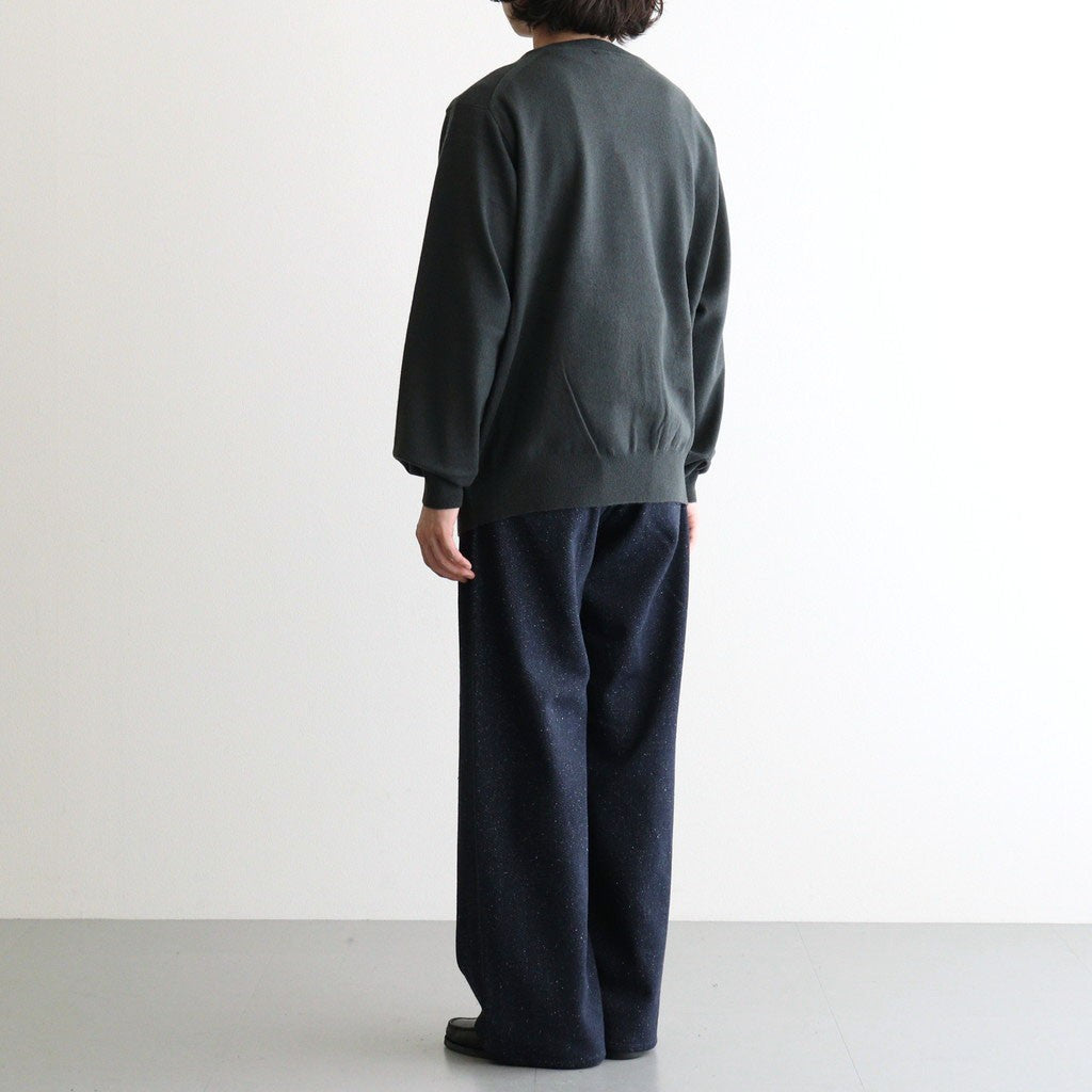 SILK NEP DENIM 5P WIDE PANTS #DARK NAVY [A26AP02SD]