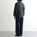 SILK NEP DENIM 5P WIDE PANTS #DARK NAVY [A26AP02SD]