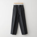 GARMENT-DYED FINX LIGHT CHINO ONE-TUCK WIDE PANTS #BLACK [A26SP05LF]