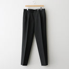 BLUEFACED WOOL TWO-TUCK SLACKS #CHARCOAL NAVY STRIPE [A25AP02BS]