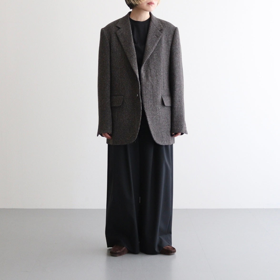 モデル(マツオ):156cm 着用サイズ:1(前釦開きver.)