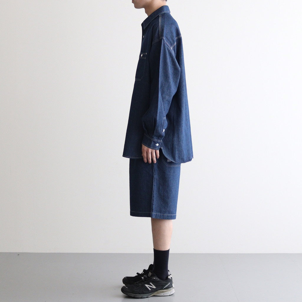 LIGHT DENIM EASY SHORTS #DARK FADE [FSC252-40047]