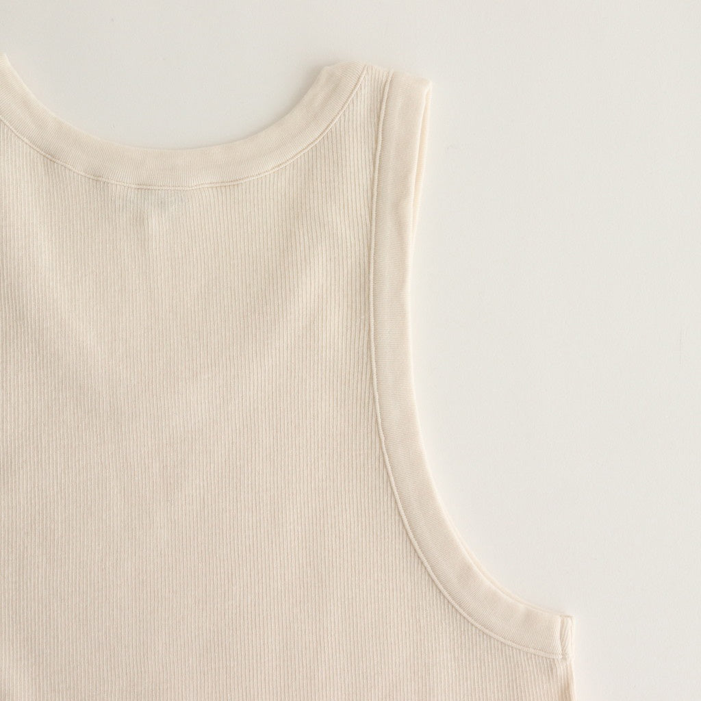 ORGANIC SOFT RIB TANK TOP #IVORY [A25ST02OT]