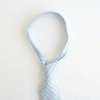 SUPER FINE WOOL STRIPE TIE #SAX BLUE STRIPE [A26ST03WW]