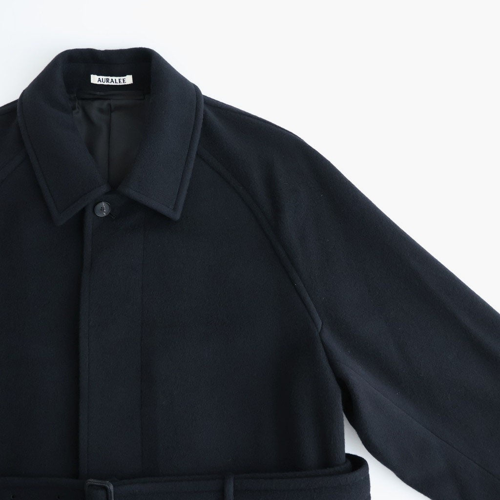 SUPER FINE WOOL MOSSER SOUTIEN COLLAR COAT #BLACK [A26AC01WM]