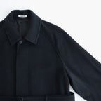 SUPER FINE WOOL MOSSER SOUTIEN COLLAR COAT #BLACK [A26AC01WM]