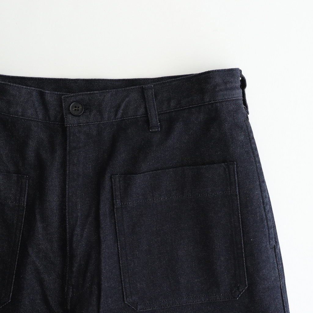 綿反応デニムフレアパンツ #INDIGO [HP-P005-051]