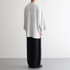 FSSOT | 製品染 30/-スパンポリエステルワッフル クルーネックオーバーサイズプルオーバー #ASH WHITE [GE_FR1203TF]