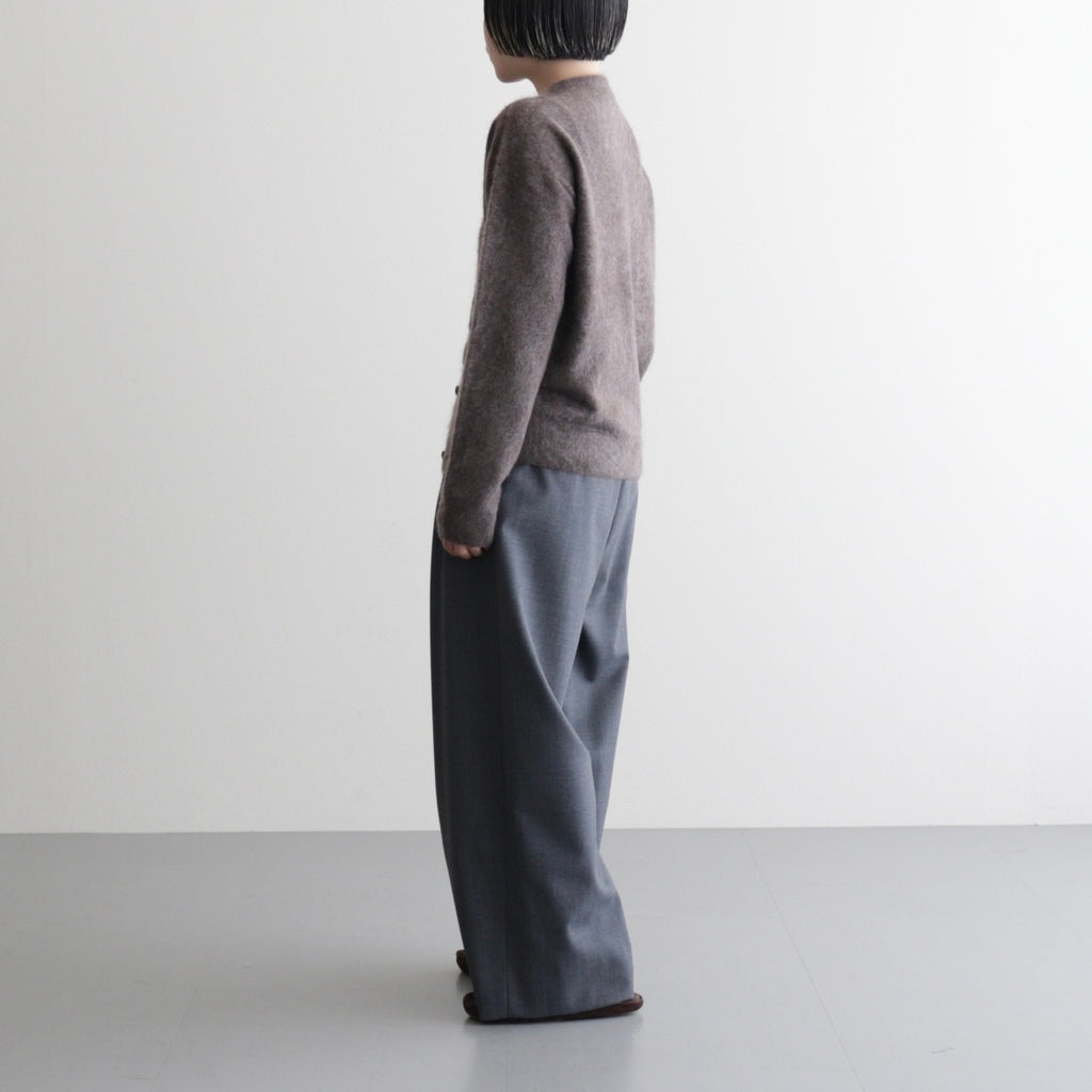 ROYAL CASHMERE FUR CREWNECK CARDIGAN #BROWN(035) [KRAGGW0903]