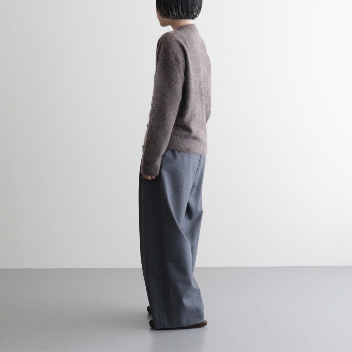 ROYAL CASHMERE FUR CREWNECK CARDIGAN #BROWN(035) [KRAGGW0903]