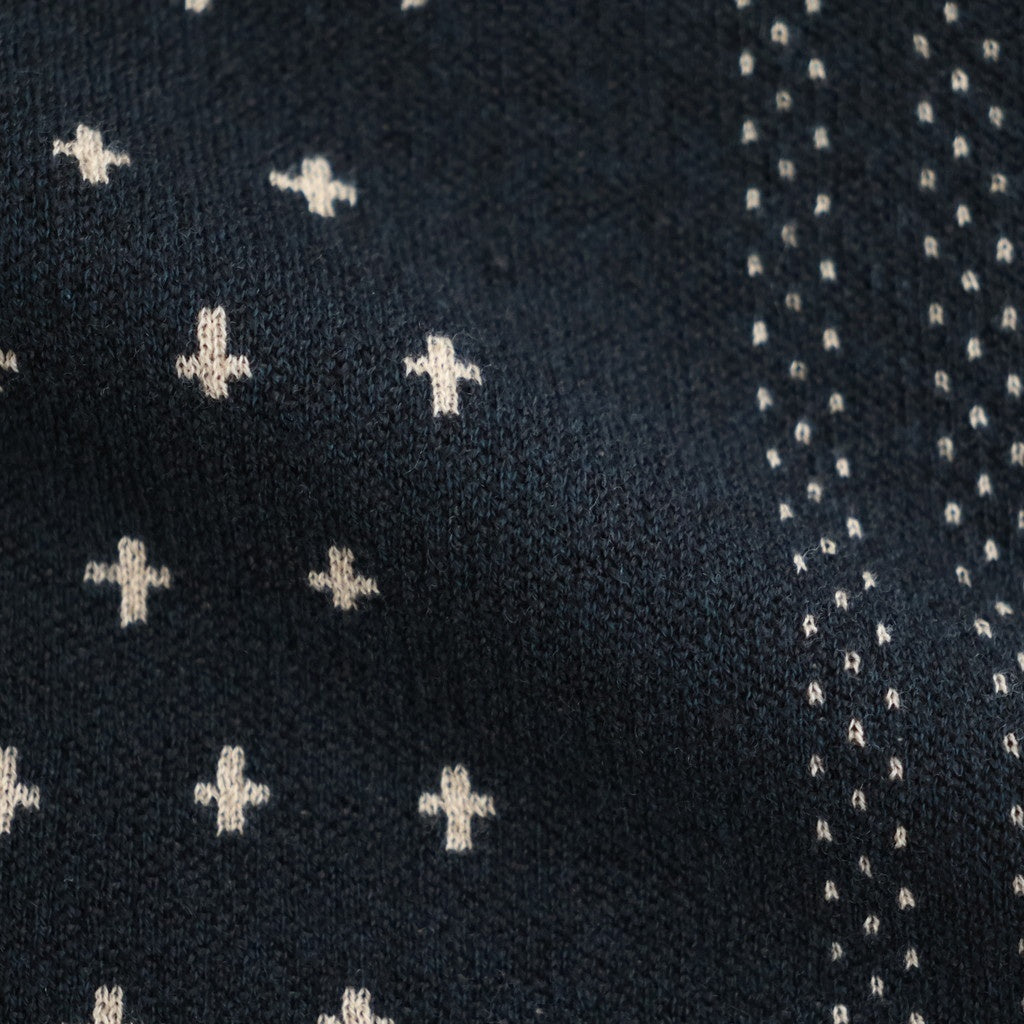 MERINO COTTON BANDANA SCARF #FADE BLACK [R5192-AW26]