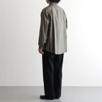 WASHED FINX TWILL BIG SHIRT #DARK OLIVE [A26AS02TN]