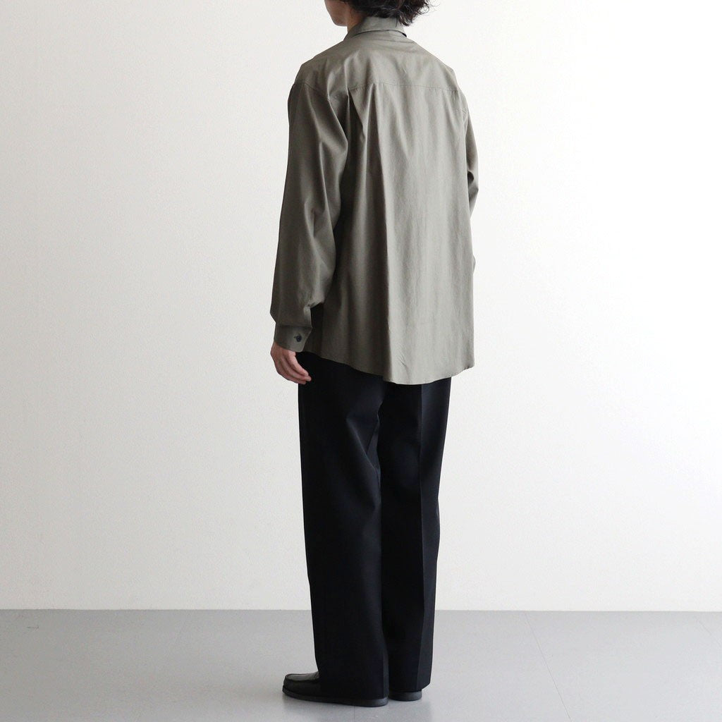 WASHED FINX TWILL BIG SHIRT #DARK OLIVE [A26AS02TN]