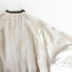 VINTAGE SATIN / VELVET REVERSIBLE ZIP JACKET #GREIGE / BLACK [ST.1047]