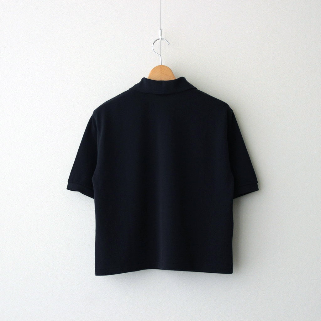 HIGH GAUGE PIQUE POLO #DARK NAVY [A25SP01HK]