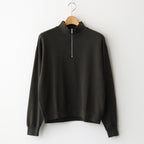 SUPER HIGH GAUGE SWEAT HALF ZIP P/O #DARK BROWN [A25AP03CU]