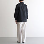 STRIPE BELTED WIDE LEG TROUSERS #IVORY [YK24SS0641P]