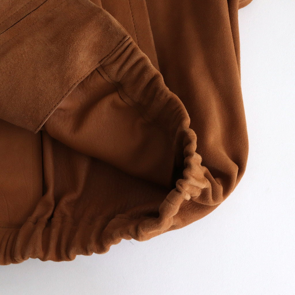 LAMB SUEDE ZIP BLOUSON #CAMEL [A25SB01GS]