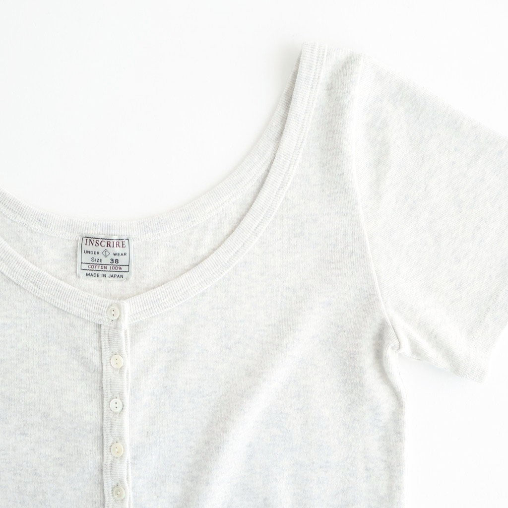 Cotton Henry Neck #LT.GREY [I26SS-BC11]