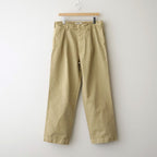 GARMENT-DYED FINX CHINO ONE-TUCK WIDE PANTS #LIGHT BEIGE [A26AP01CP]