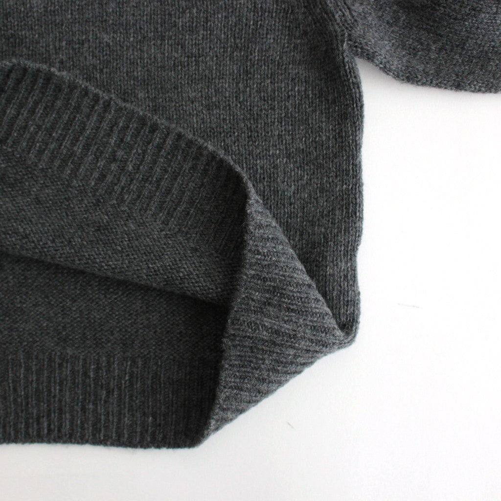 WOOL CASHMERE SILK KNIT SHORT P/O #GRAY [A24AP02WC]