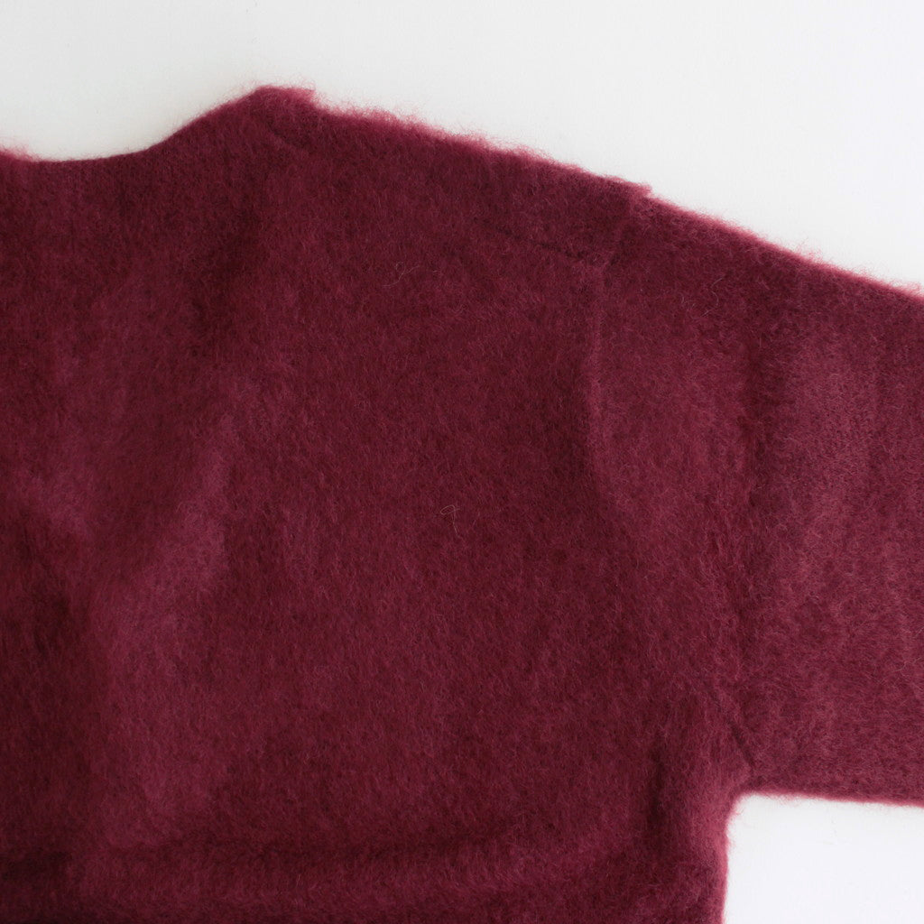 MOHAIR CARDIGAN #BURGUNDY [H2302-K012]
