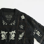 Embroidery Patchwork Shirts #BLK [12610428]
