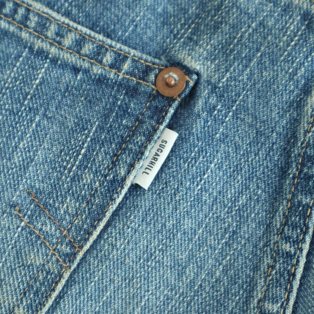 FADED MODERN DENIM PANTS WIDE CUT #FADED INDIGO [25330402]