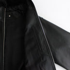 LEATHER HOODED SHORT JACKET #BLACK [ST.1063]
