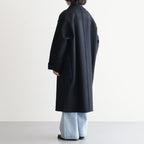 Wool Cashmere Double Breasted Rever Coat #Black [YK26FW01317C]
