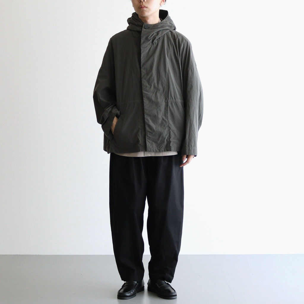 FMSTJK - ナイロンタッサー ガーメントダイ ショートモッズコート #92 Elephant Grey [SN_FR1002JK]