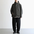 FMSTJK - ナイロンタッサー ガーメントダイ ショートモッズコート #92 Elephant Grey [SN_FR1002JK]