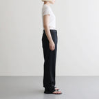 LIGHT WOOL MAX GABARDINE SLACKS #TOP BLACK [A26AP05MG]