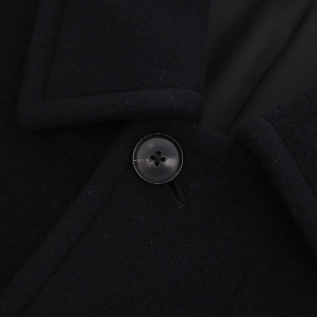 SUPER FINE WOOL MOSSER SOUTIEN COLLAR COAT #BLACK [A25AC04WM]