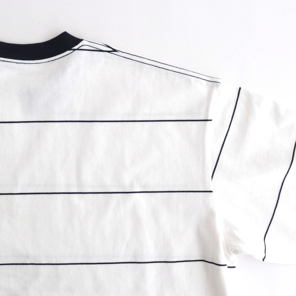 PIN BORDER L/S TEE #WHITE×NAVY [FSC261-70261]