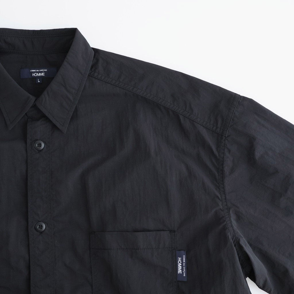 ナイロンタッサー S/S シャツ #BLACK [HQ-B021-051]