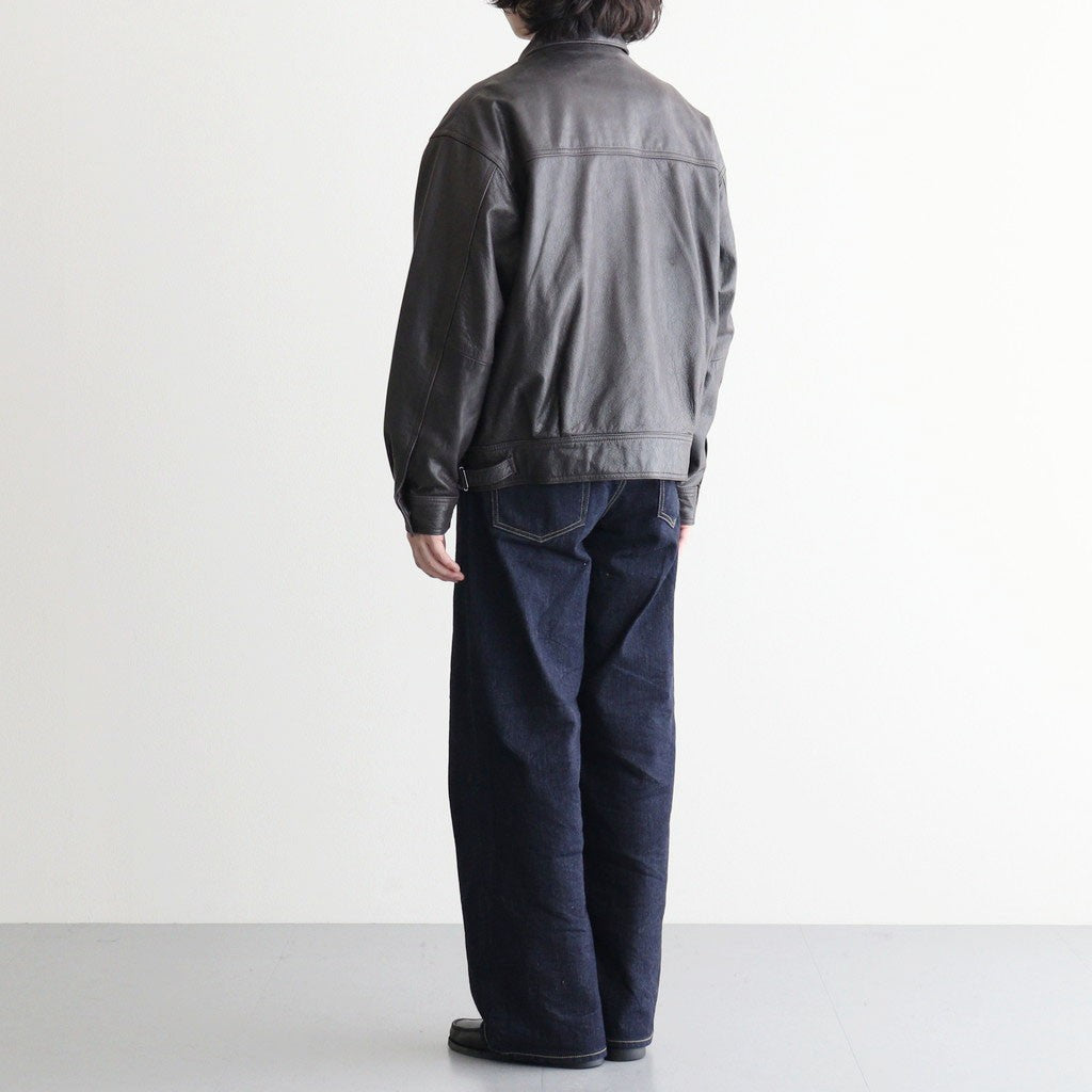 Leather Flight Jacket #Dark Brown [YK26FW01304B]