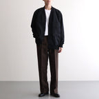 シルケット裏毛 カーディガン #BLACK [HN-T001-051]