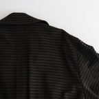 DOUBLE LAPELED DOUBLE BREASTED COAT #GINGHAM x BLACK [ST.603]
